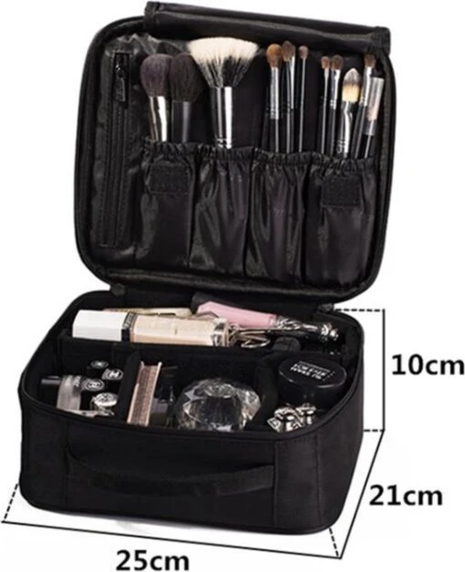 Make-up Koffer - Cosmetica Koffer - Visagie Opbergtas - Beauty Organizer Met Verstelbare Vakken - Roze -Bekende Cosmetica Winkel 975x1200 6