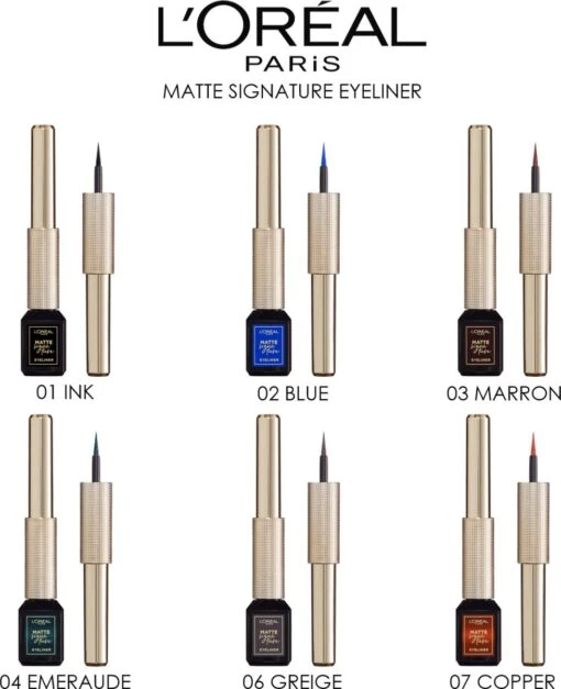 L'Oréal Paris Matte Signature Eyeliner Van Superliner – Matte Liquid Eyeliner – Waterproof - 07 Copper – Bruin -Bekende Cosmetica Winkel 976x1200 1