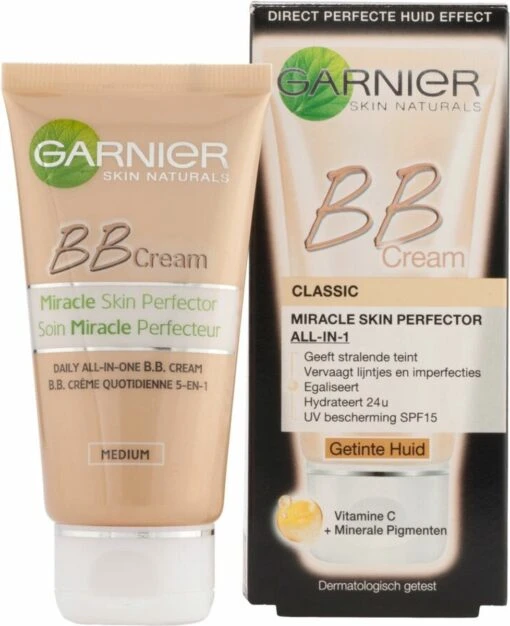 Garnier SkinActive BB Cream Classic Medium 5-in-1 Verzorging - 50 Ml -Bekende Cosmetica Winkel 978x1200 2