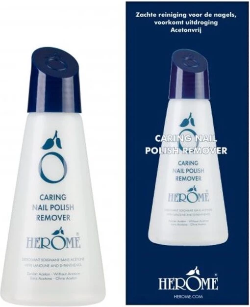 Herome Nagellakremover Nagellakverwijderaar - Nagelverzorging - Caring Nail Polish Remover - Acetonvrij - 120ml -Bekende Cosmetica Winkel